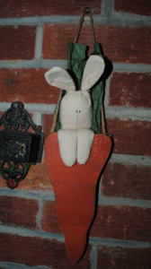 see my handmade fabric bunny collection!