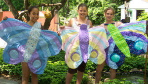 kids make a butterfly quilt