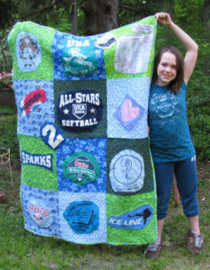 how to sew a quilt from old t-shirts