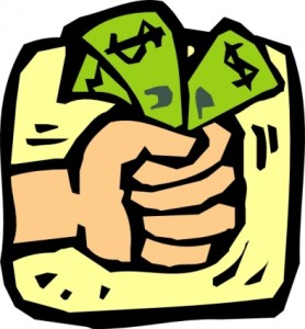 hand holding money clipart