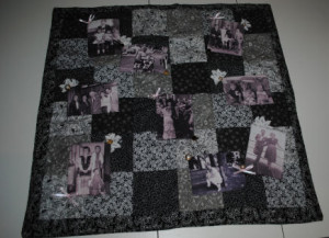 black and white memory quilt
